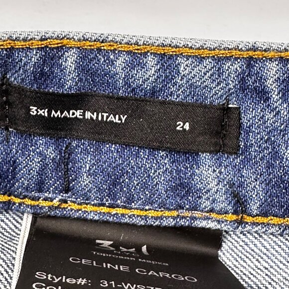 3x1 N.Y.C. Womens Celine Cargo Denim Mini Skirt Size 24 Made In Italy - Picture 4 of 8